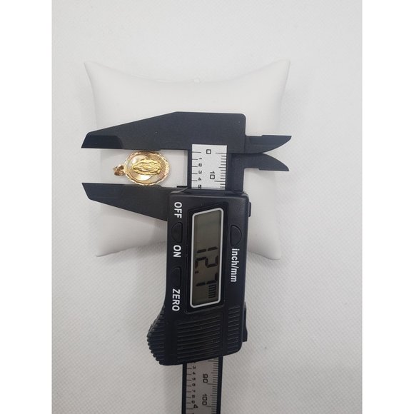 14K Gold Guadalupe Sacred Heart Double Sided Scapular Pendant Religious - Picture 8 of 12